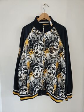 Vintage Pepe Jean Zip-Up Track Jacket Extra Large London Hip Hop AOP Y2K